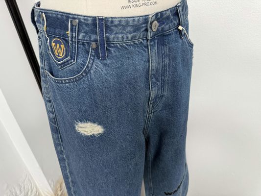 Dasar Denim Ukiran Ukiran Tinggi Untuk Desain Unik Yang Menonjol