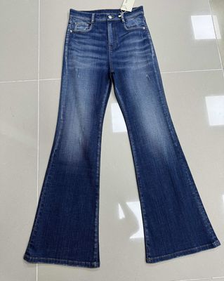 Eksklusif Desain Disesuaikan Denim Bottom Untuk Gelas tajam Flared Garis