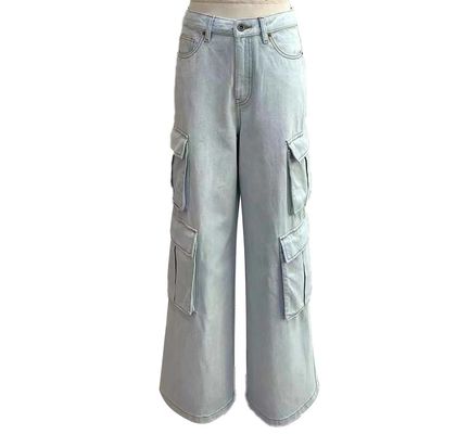 Wide Leg Fit High Waisted Stretch Jeans Untuk Silhouette Yang Menghibur