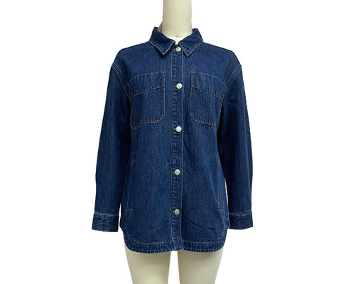 Oversize Jeans Shirt Overshirt Denim untuk gaya santai dan nyaman